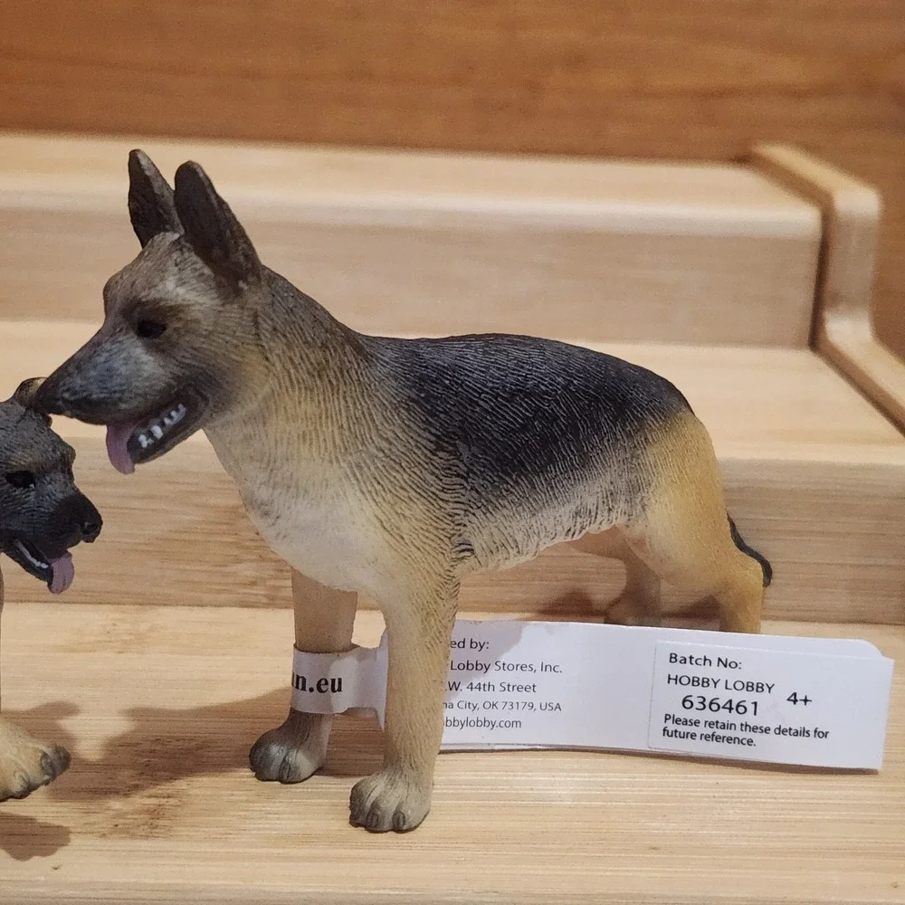 MOJO‎ German Shepherd 2 Dog Pup Baby Animal Figure NEW Educational Learning Toys